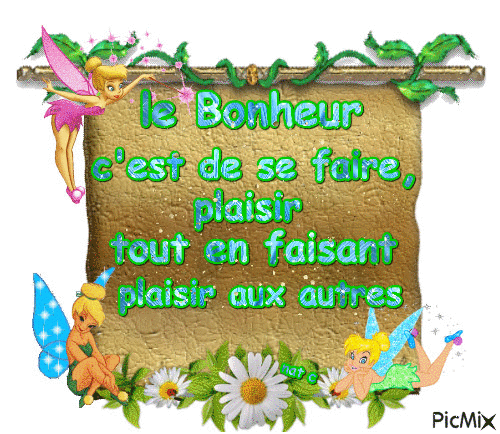 Le bonheur - Бесплатный анимированный гифка