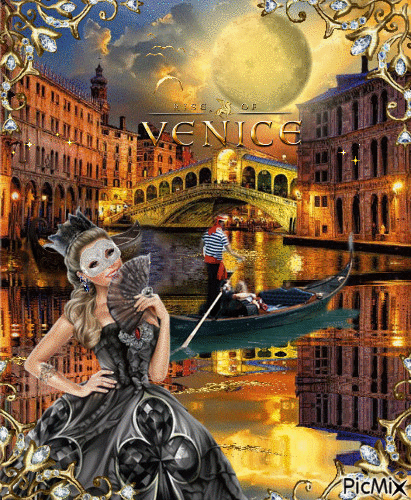 Venice By Night - GIF เคลื่อนไหวฟรี