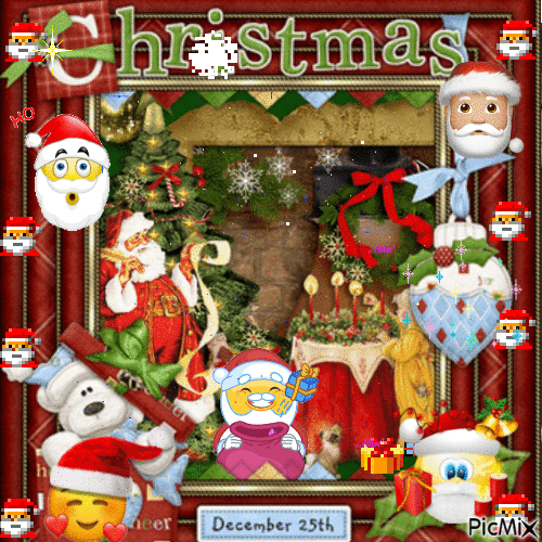 Christmas emoji - GIF animasi gratis