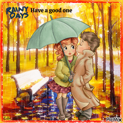Rainy days, have a good one. - GIF animado grátis