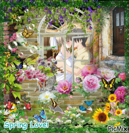 Spring Love - GIF เคลื่อนไหวฟรี