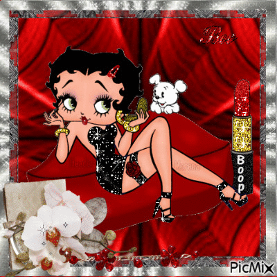 Betty Boop & Pudgy - 無料のアニメーション GIF