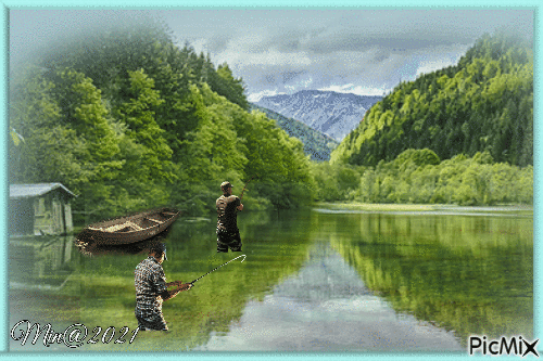 Min@  avkopplingsdag med fiske-- relaxation day with fishing - Bezmaksas animēts GIF