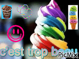 glace multicolore - GIF animé gratuit