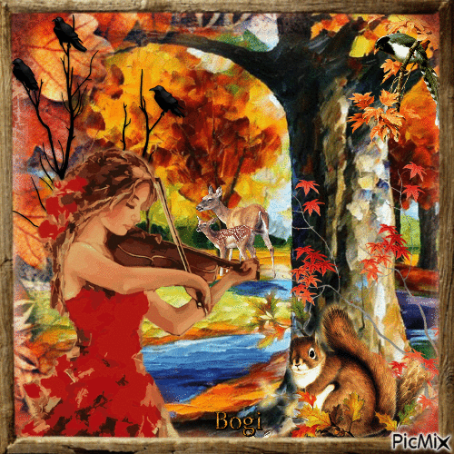 The music of autumn ... - Безплатен анимиран GIF