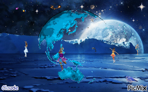 blue cosmo - GIF animado grátis