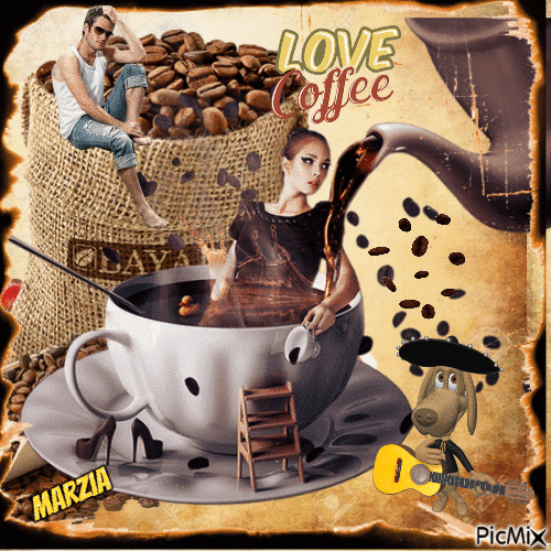 love coffee - 無料のアニメーション GIF