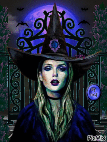 The Blue Witch - Free animated GIF