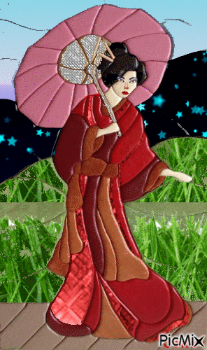 Geisha - Ingyenes animált GIF