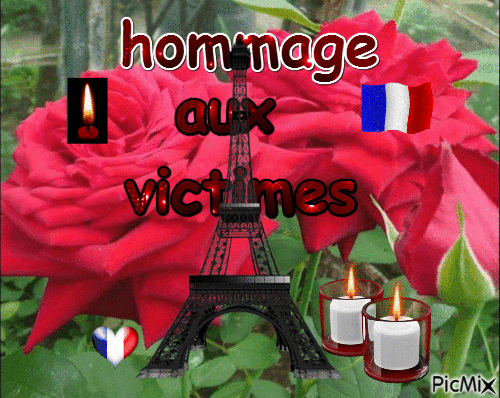 hommage aux victimes - GIF animado grátis