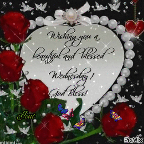 Wishing you a beautiful and blessed wednesday - Ücretsiz animasyonlu GIF