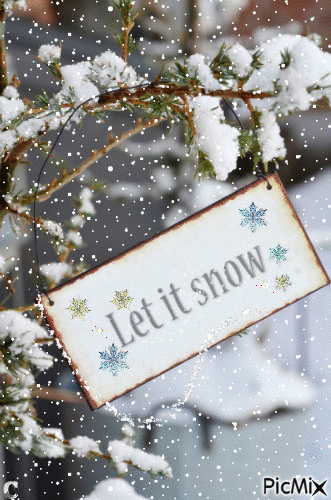 Let it Snow - Animovaný GIF zadarmo