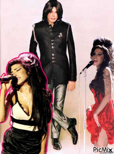 Michael Jackson et Amy Winehouse - png gratis