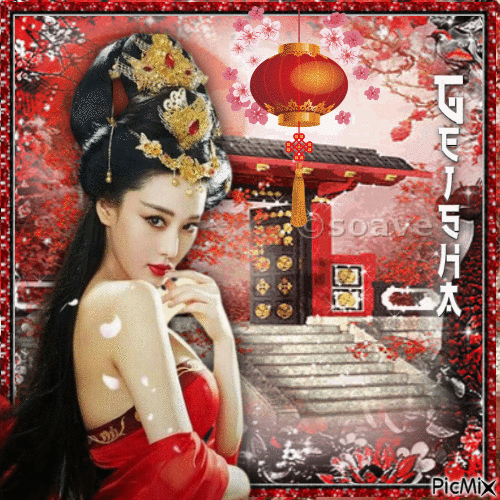 Geisha. Concorso - GIF animé gratuit