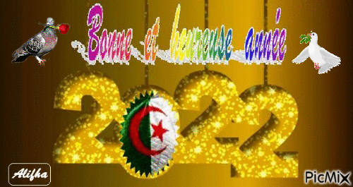bonne et heureuse année 2022 - GIF animado grátis