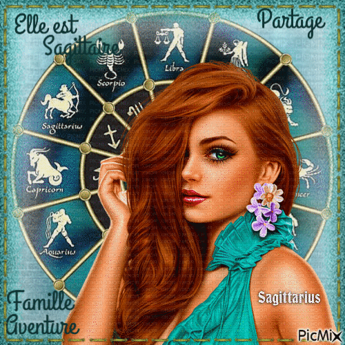 Femme + votre signe du zodiaque. - Бесплатни анимирани ГИФ