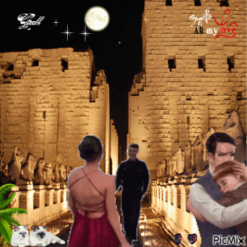 Egypt - Luxor - Good night - GIF animé gratuit
