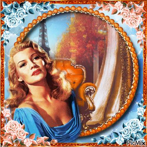 Rita Hayworth Actrice américaine - Gratis geanimeerde GIF