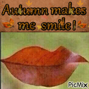 Autumn Makes Me Smile! - GIF animé gratuit