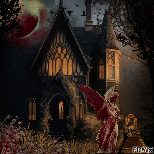 Dunkle und gotische Nacht - GIF animate gratis