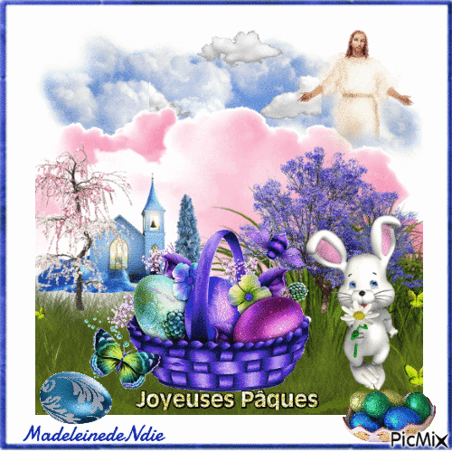 joyeuses Pâques à toutes et tous - Gratis geanimeerde GIF