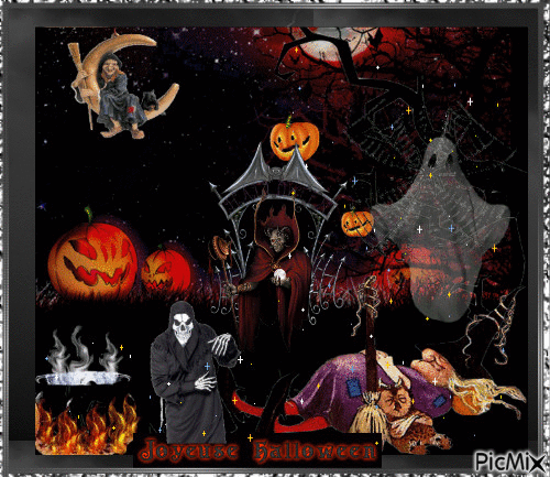 Joyeux Halloween a tous.....Boooooo......les amis(es). - 免费动画 GIF