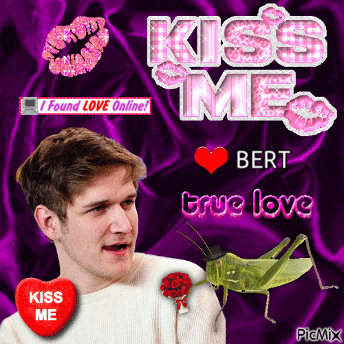KISS ME Bert - Animovaný GIF zadarmo