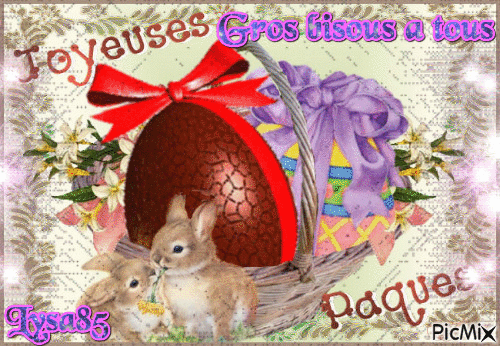 Joyeuses Pâques - Безплатен анимиран GIF
