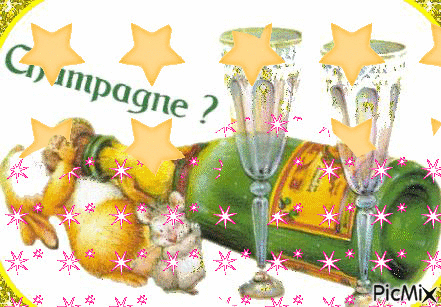champagne pour toi - Бесплатный анимированный гифка
