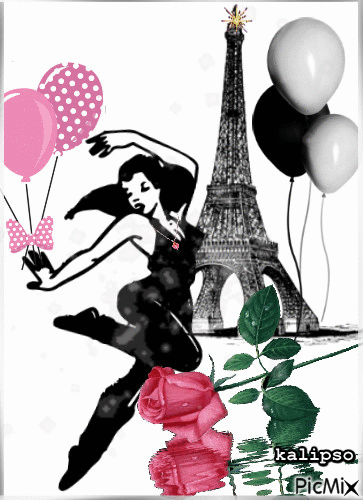 I love Paris... - GIF animado grátis