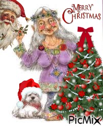 Hippie Granny Christmas 2020 - Free PNG