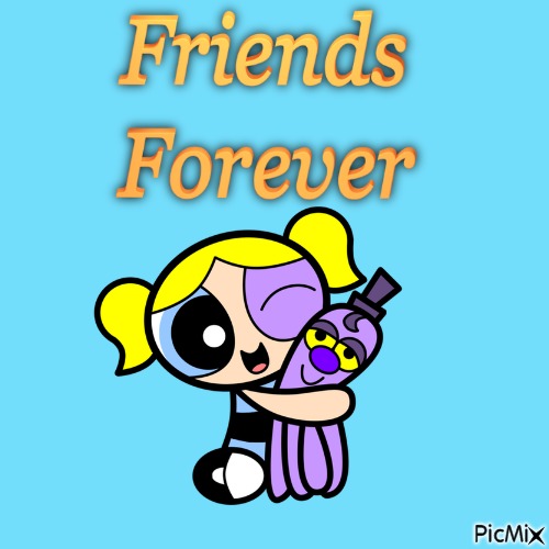 Bubbles and Octi - Friends Forever - Free PNG