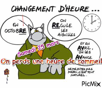 Changement d'heure - Бесплатный анимированный гифка