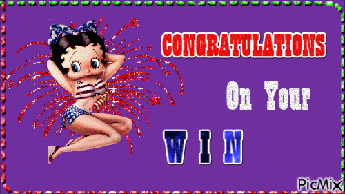 Congratulations on win 4th - GIF animasi gratis