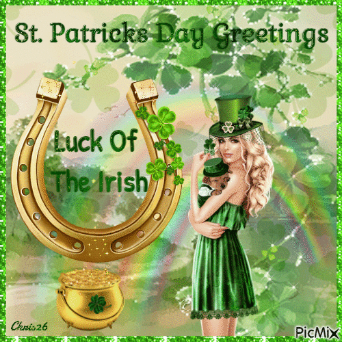 St. Patricks Day Greeting. - GIF animado grátis
