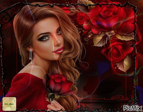 bordó rózsa - Bezmaksas animēts GIF