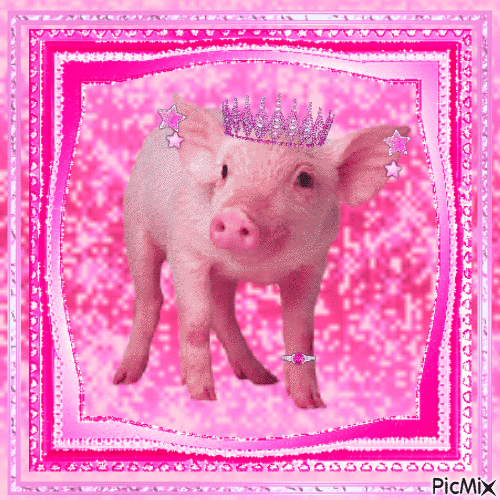 cute lil piggy! - GIF animé gratuit