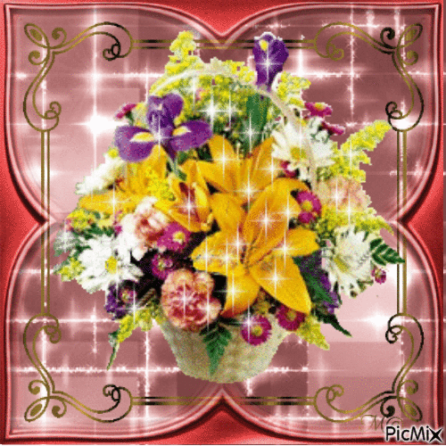 colorful bouquet - Безплатен анимиран GIF