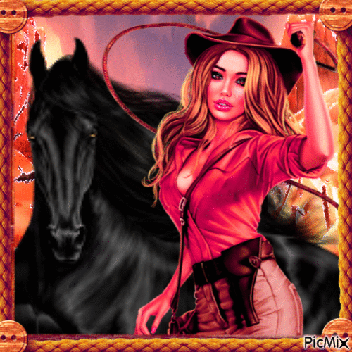 Cowgirl - Gratis geanimeerde GIF