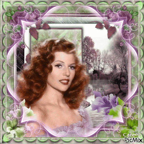 Rita Hayworth,  Actrice américaine - GIF animé gratuit