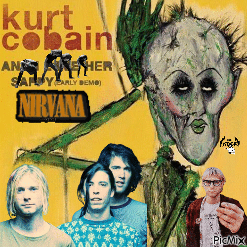 Kurt Cobain Nirvana - GIF animado grátis