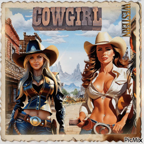 Cowgirl - Ingyenes animált GIF