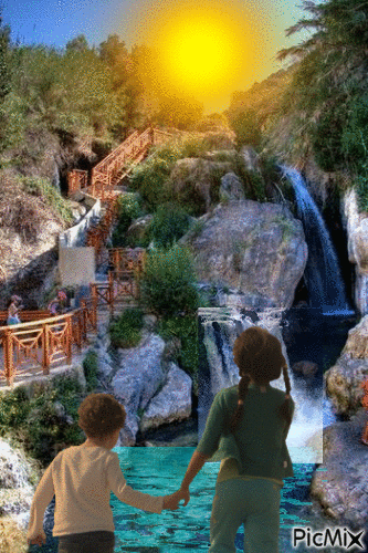 Entre ríos y cascadas - Darmowy animowany GIF