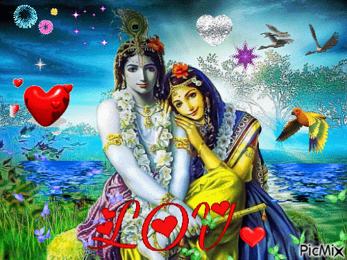 Krishna Radha - Gratis geanimeerde GIF