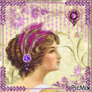 Portrai couleur lilas - Free animated GIF