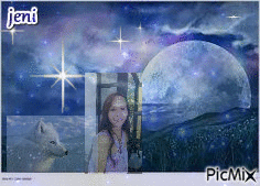moon wolf - Free animated GIF