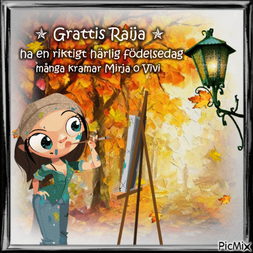 Grattis Raija 2018 - Безплатен анимиран GIF