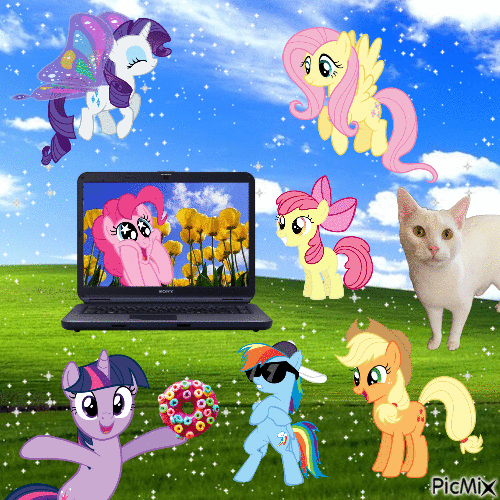 pony party - GIF animé gratuit