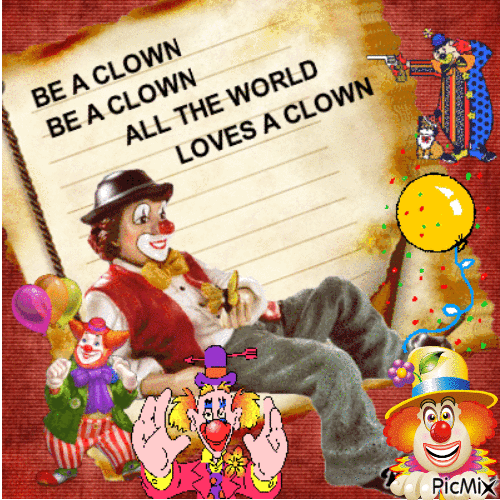 BE A CLOWN - Free animated GIF