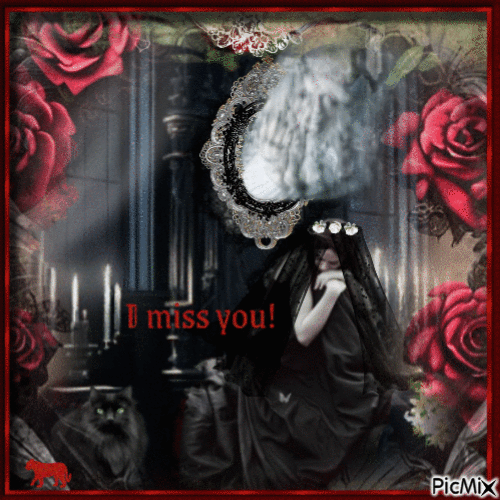 I miss you! - gothic - Бесплатни анимирани ГИФ